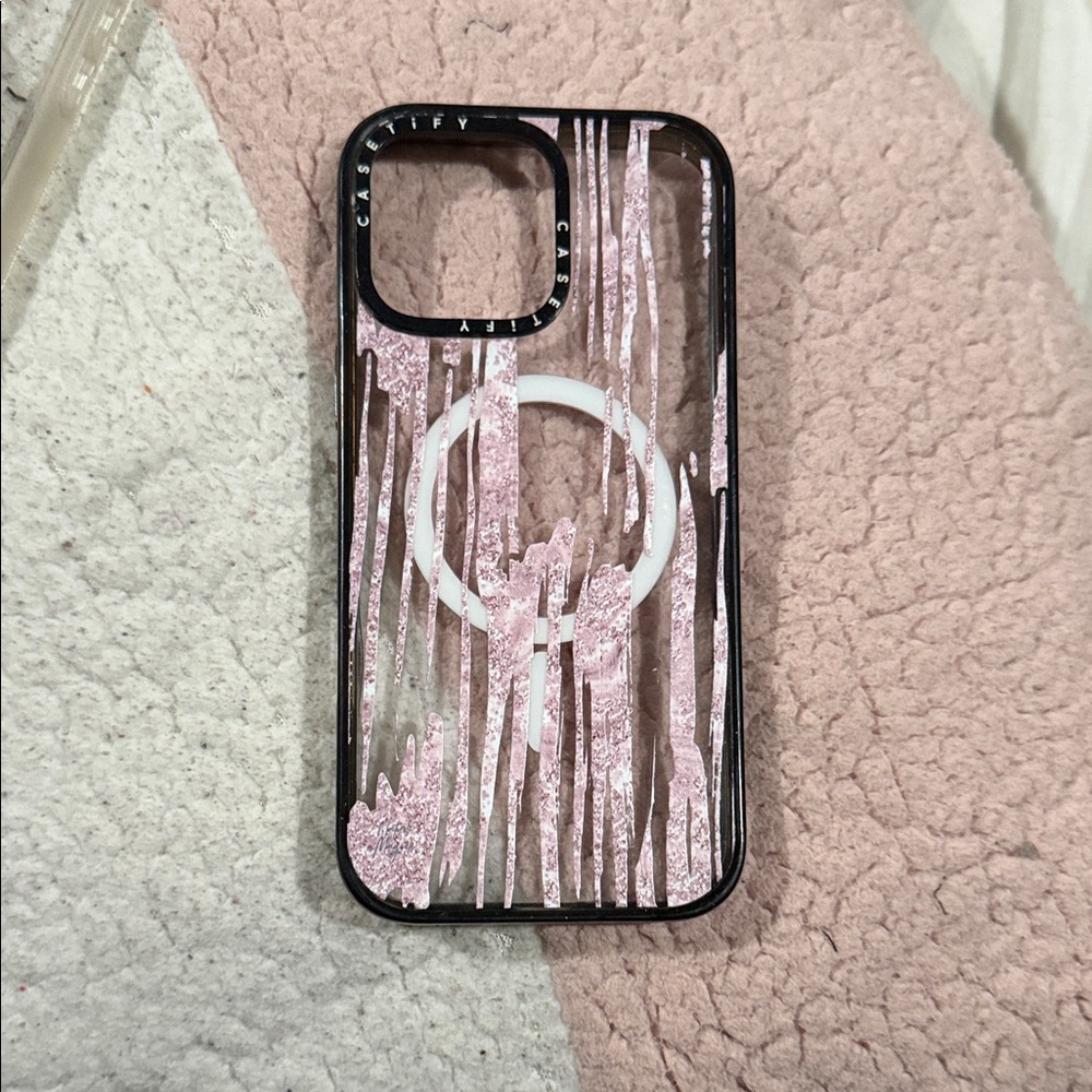 iPhone 16 pro max case Casetify Artistic Pink and Black iPhone Case